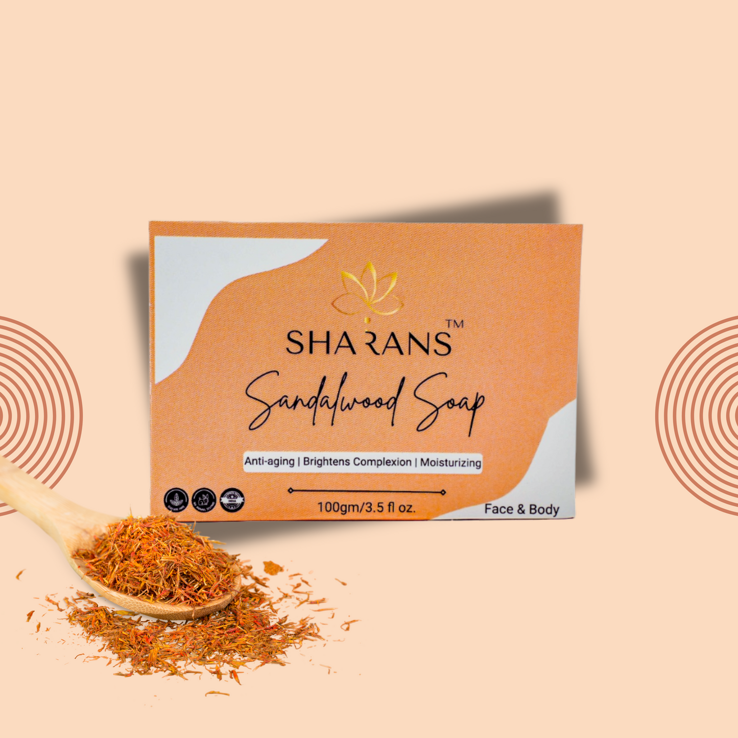 Sharans Sandalwood Soap – Anti-Aging, Brightening & Moisturizing Face & Body Soap