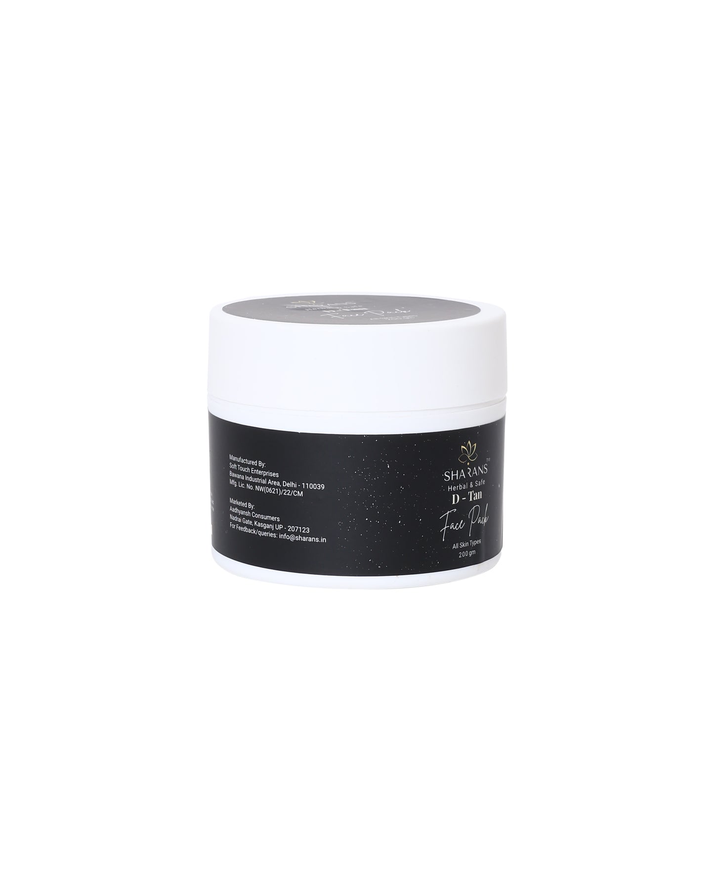 Sharans Herbal & Safe D-Tan Face Pack – For Bright & Even Skin