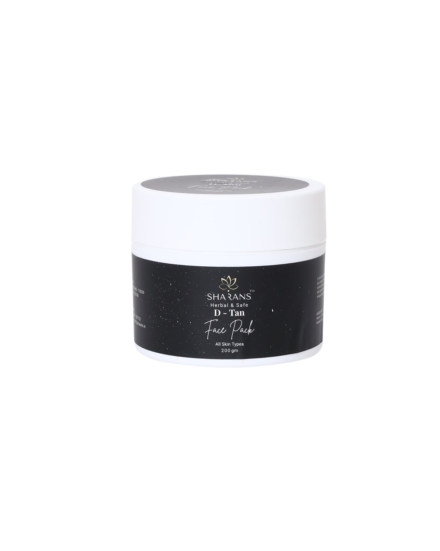 Sharans Herbal & Safe D-Tan Face Pack – For Bright & Even Skin